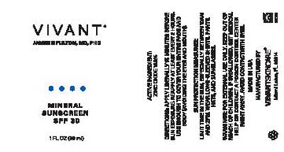 Bottle - 1 OZ MINERAL SUNSCREEN SPF 30 WHITE PLASTIC BOTTLE LABEL 0725